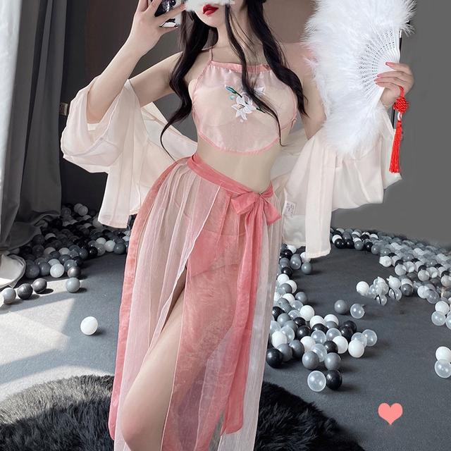 Đồ ngủ sexy phong cách Hanfu gợi cảm cao cấp trang phục cổ trang voan xuyên thấu quyến rũ / chụp ảnh cosplay BIKI N789