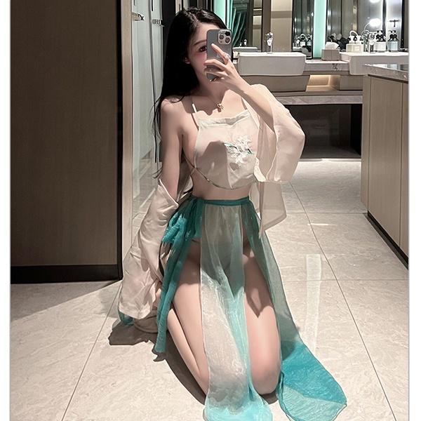Đồ ngủ sexy phong cách Hanfu gợi cảm cao cấp trang phục cổ trang voan xuyên thấu quyến rũ / chụp ảnh cosplay BIKI N789
