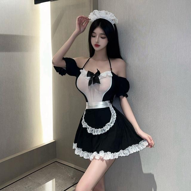 Đồ cosplay sexy hầu gái hở lưng gợi cảm tinh tế váy ngủ maid nàng hầu dáng xoè siêu đáng yêu quyến rũ  N870