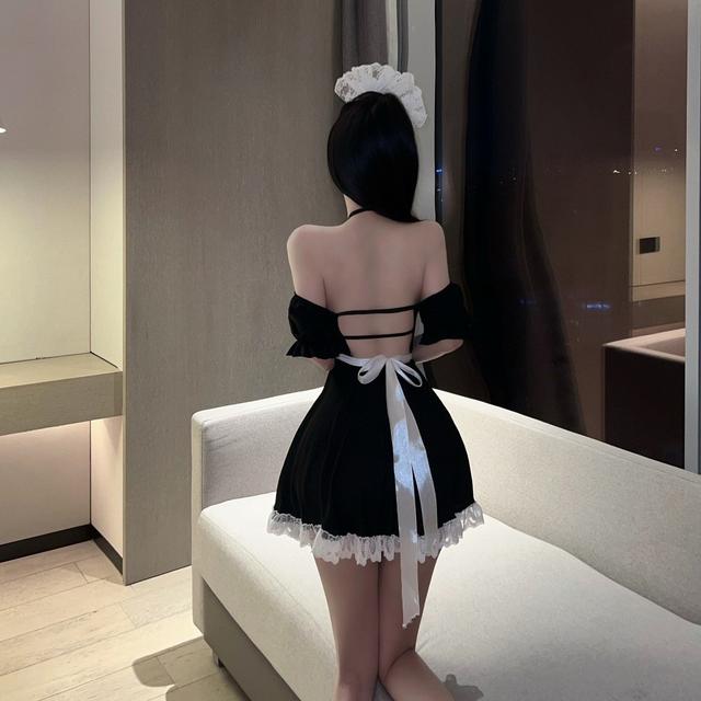 Đồ cosplay sexy hầu gái hở lưng gợi cảm tinh tế váy ngủ maid nàng hầu dáng xoè siêu đáng yêu quyến rũ  N870