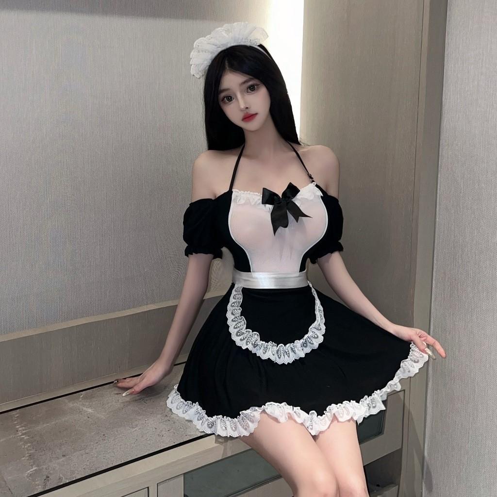 Đồ cosplay sexy hầu gái hở lưng gợi cảm tinh tế váy ngủ maid nàng hầu dáng xoè siêu đáng yêu quyến rũ  N870