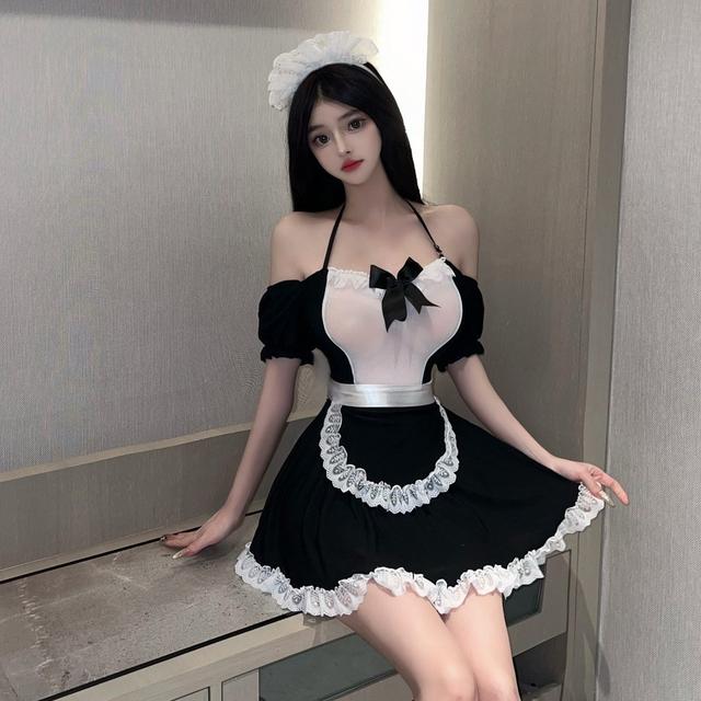 Đồ cosplay sexy hầu gái hở lưng gợi cảm tinh tế váy ngủ maid nàng hầu dáng xoè siêu đáng yêu quyến rũ  N870