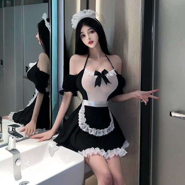 Đồ cosplay sexy hầu gái hở lưng gợi cảm tinh tế váy ngủ maid nàng hầu dáng xoè siêu đáng yêu quyến rũ  N870