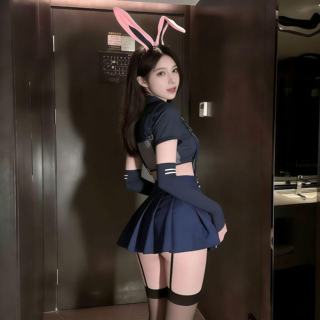 Váy cosplay thỏ xếp ly phong cách hoàng gia sexy đáng yêu đồ cosplay thuỷ thủ police dễ thương gợi cảm  N534