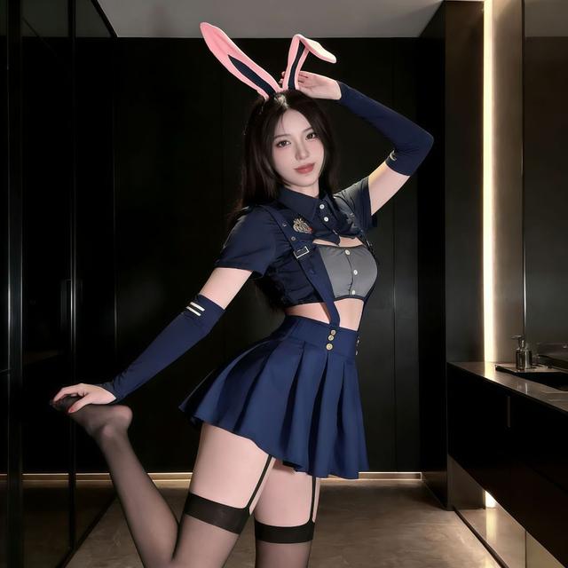 Váy cosplay thỏ xếp ly phong cách hoàng gia sexy đáng yêu đồ cosplay thuỷ thủ police dễ thương gợi cảm  N534