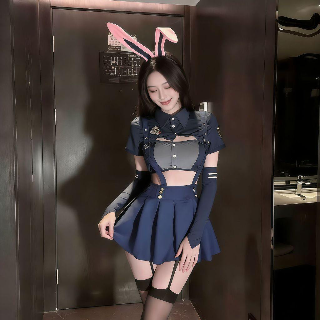 Váy cosplay thỏ xếp ly phong cách hoàng gia sexy đáng yêu đồ cosplay thuỷ thủ police dễ thương gợi cảm  N534
