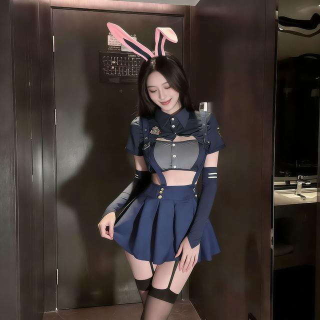 Váy cosplay thỏ xếp ly phong cách hoàng gia sexy đáng yêu đồ cosplay thuỷ thủ police dễ thương gợi cảm  N534