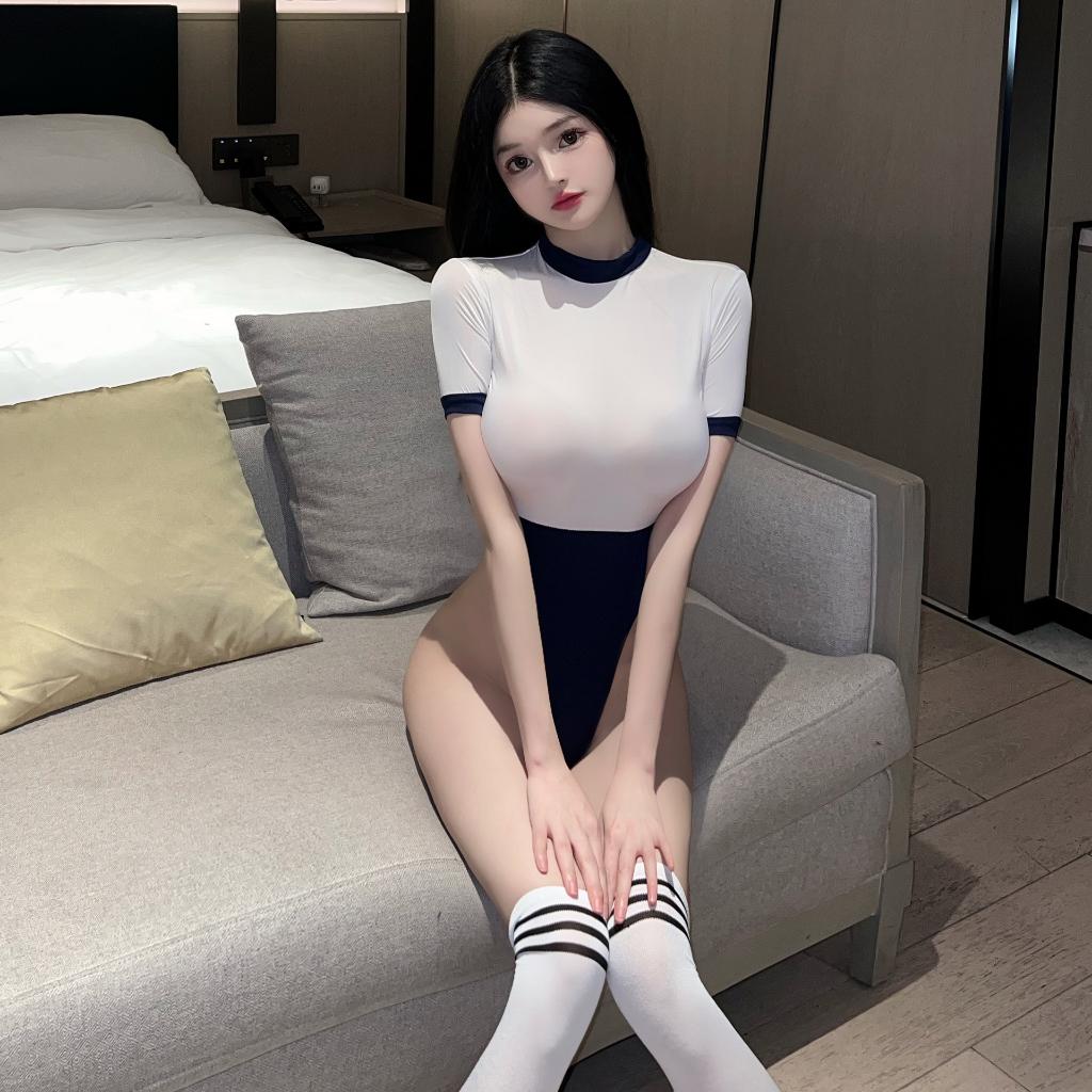 Đồ ngủ sexy cosplay nữ sinh viên gợi cảm đáng yêu set ngủ thể dục basic dễ thương / không kèm vớ  N764  HCM