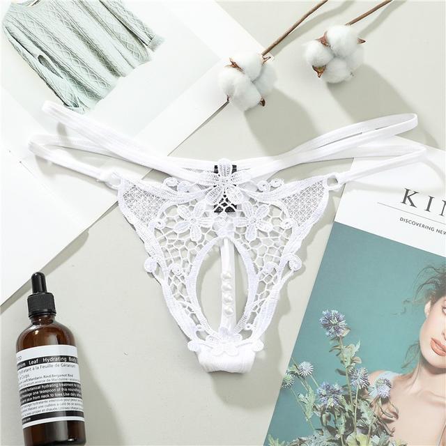Quần lót đính hạt lọt khe sexy bonita phối hoa gợi cảm chip nữ dây lưng cao đen đỏ trắng quyến rũ  T308  HCM