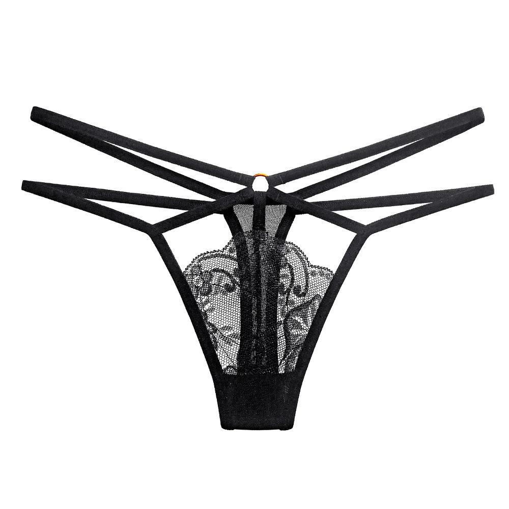 Quần lọt khe sexy phối dây chéo quyến rũ gợi cảm quần lót ren xuyên thấu đen đỏ trắng tôn dáng  T341  HCM