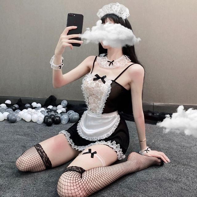 Cosplay hầu gái anime sexy quyến rũ váy đồ ngủ người hầu maid đen kèm tạp đáng yêu gợi cảm  N776  HCM