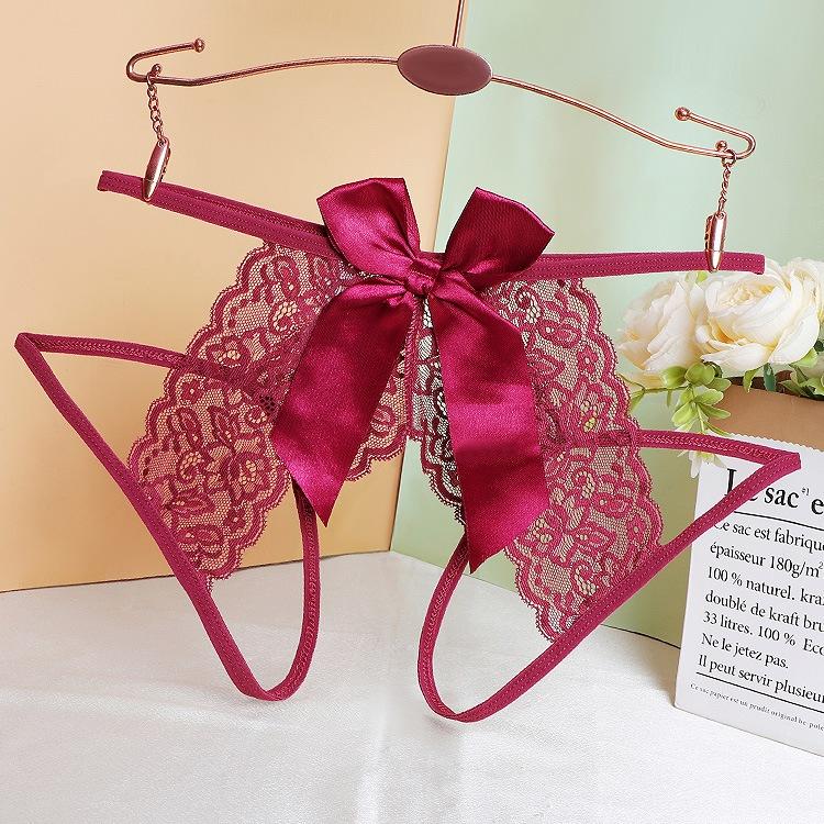 Quần lót ren hoa xẻ đáy cạp cao sexy gợi cảm chip nữ phối nơ khoét đũng hottie quyến rũ  T338  HCM  Hỏa Tốc