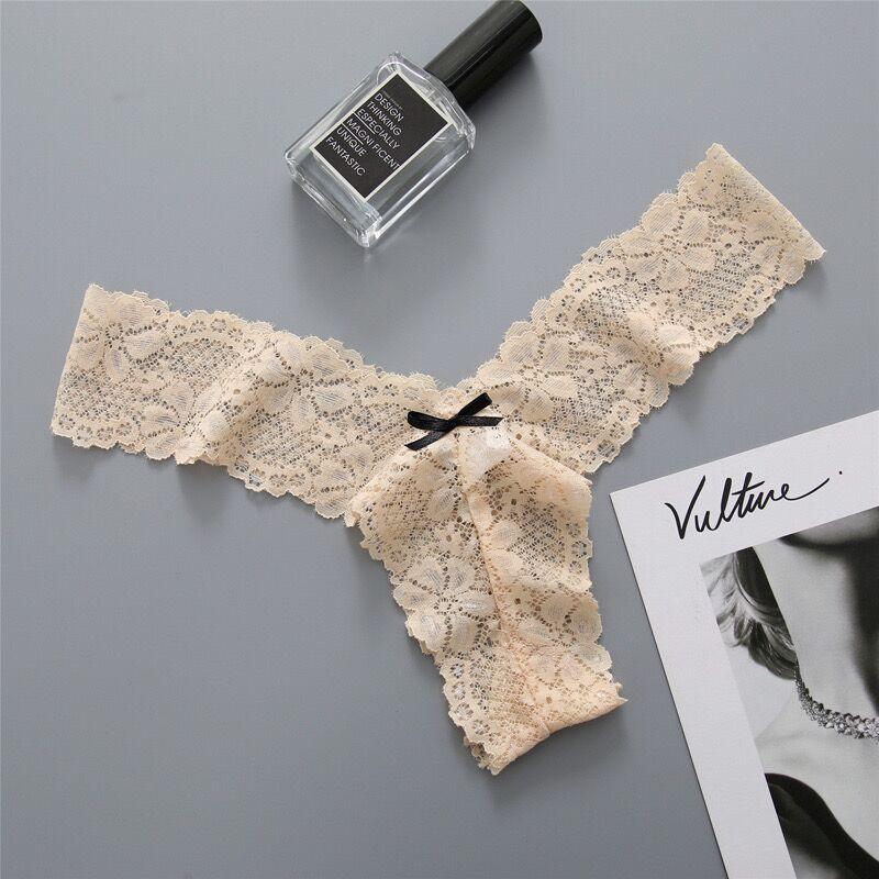 Quần lót ren mềm mịn lọt khe siêu mỏng sexy gợi cảm sịp nữ chữ y họa tiết hoa đen đỏ trắng quyến rũ  T302