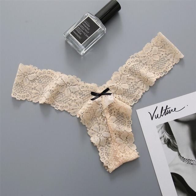 Quần lót ren mềm mịn lọt khe siêu mỏng sexy gợi cảm sịp nữ chữ y họa tiết hoa đen đỏ trắng quyến rũ  T302
