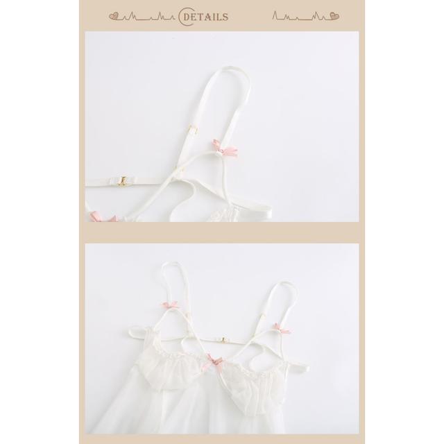 Đầm thức ren xuyên thấu có gọng tôn ngực gợi cảm cuốn hút đầm ngủ tiểu thư 2 dây kèm chip xinh quyến rũ  N229