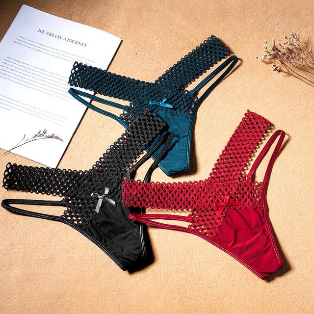 Quần lót sexy phối ren cạp chéo quyến rũ dễ thương chip nữ cao cấp lụa băng mềm mịn co giãn tốt  T349  HCM