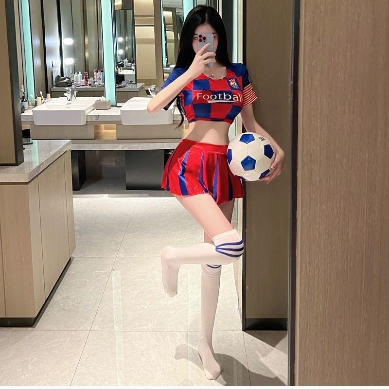 Cosplay bóng đá sexy câu lạc bộ thể thao hở ngực gợi cảm set ngủ nữ cổ động viên Fan hâm mộ dễ thương  N398