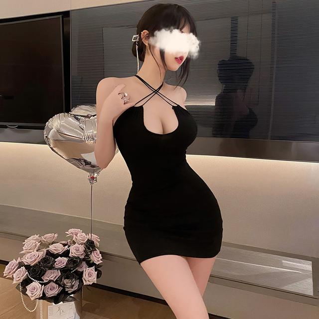 Váy ngủ đan dây lưng sexy ôm body gợi cảm đầm 2 dây tặng quần lót lọt khe dây đen ghi quyến rũ  N117