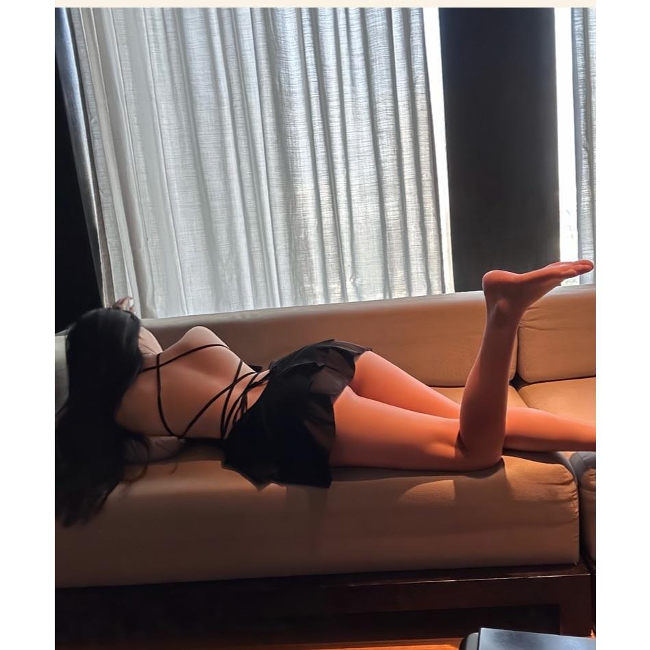 Váy ngủ lụa sexy 2 tầng phong cách tiểu thư sang chảnh đầm mặc nhà đan dây lưng gợi cảm quyến rũ  N194