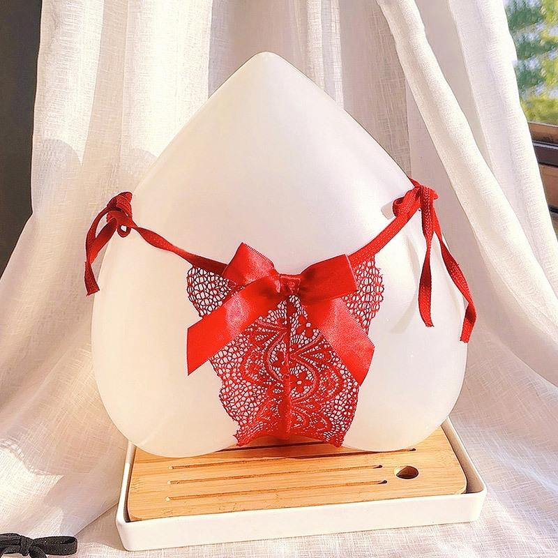 Quần lót dây buộc hông nơ siêu xinh gợi cảm quan chip nữ lọt khe đen đỏ ren mềm mại quyến rũ  T335