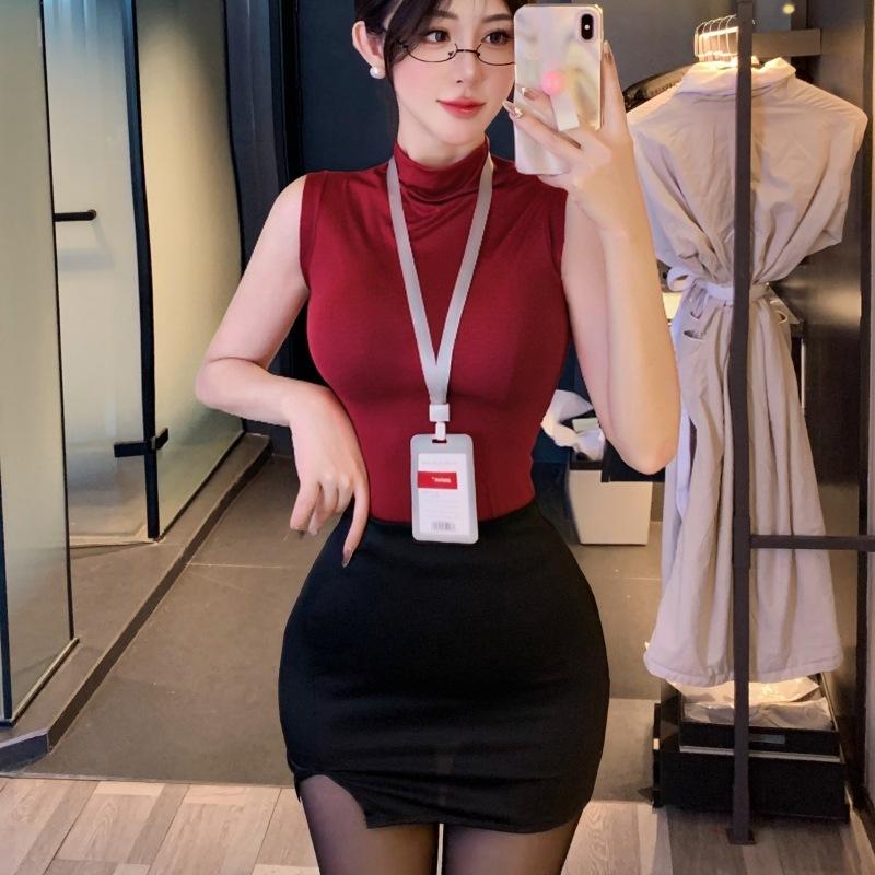 Đồ cosplay sexy thư ký body kèm bảng tên quyến rũ ngọt ngào váy công sở nữ dáng ôm gợi cảm cuốn hút  N319