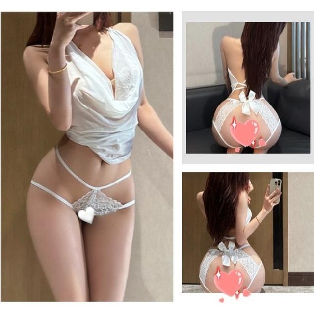 Quần lót ren hoa xẻ đáy cạp cao sexy gợi cảm chip nữ phối nơ khoét đũng hottie quyến rũ  T338  HCM  Hỏa Tốc