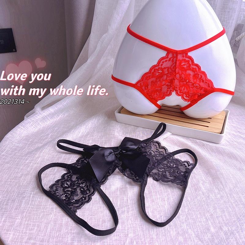 Quần lót ren hoa xẻ đáy cạp cao sexy gợi cảm chip nữ phối nơ khoét đũng hottie quyến rũ  T338  HCM  Hỏa Tốc