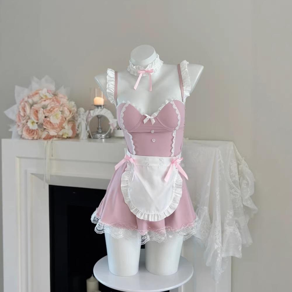Váy ngủ cosplay hầu gái maid cao cấp có gọng nâng ngực quyến rũ set hoá trang nàng hầu anime xinh yêu  N579