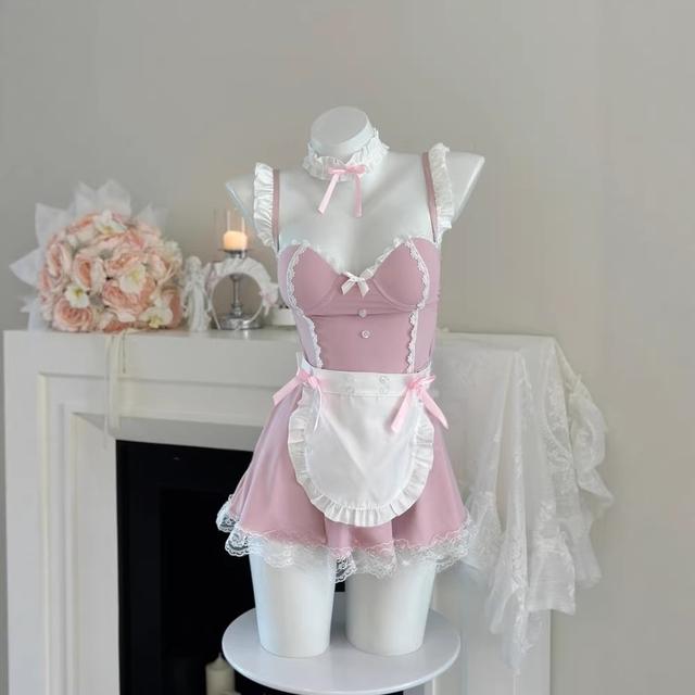 Váy ngủ cosplay hầu gái maid cao cấp có gọng nâng ngực quyến rũ set hoá trang nàng hầu anime xinh yêu  N579