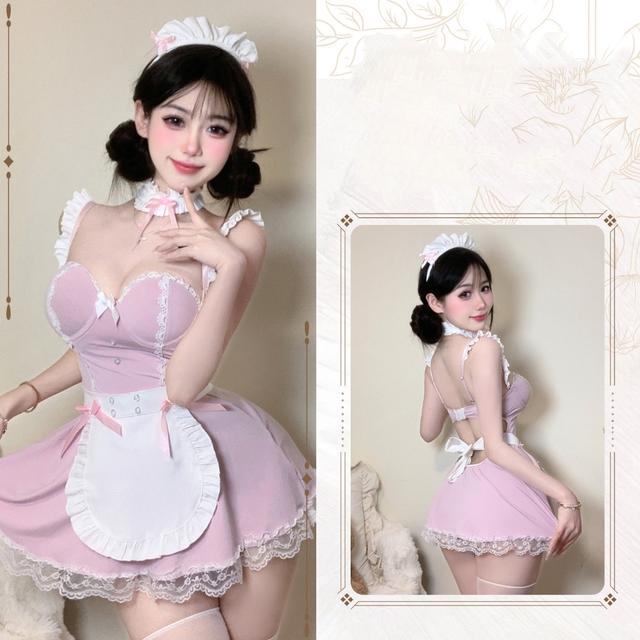 Váy ngủ cosplay hầu gái maid cao cấp có gọng nâng ngực quyến rũ set hoá trang nàng hầu anime xinh yêu  N579