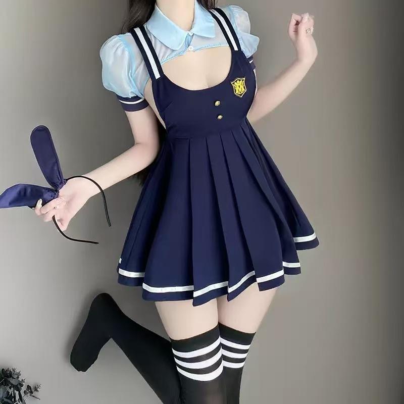 Đồ lót sexy cosplay cô gái thỏ xinh yêu quyến rũ váy xếp ly học sinh JK dáng xoè dễ thương gợi cảm  N331