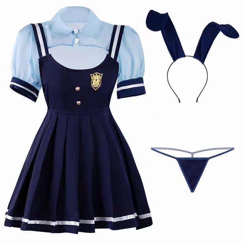 Đồ lót sexy cosplay cô gái thỏ xinh yêu quyến rũ váy xếp ly học sinh JK dáng xoè dễ thương gợi cảm  N331
