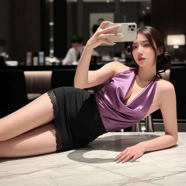 Đồ ngủ sexy yếm lụa hở lưng quyến rũ xinh yêu cosplay thư ký giao viên ôm body gợi cảm nóng bỏng  N318