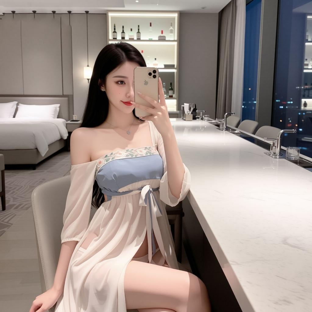 Váy cosplay cổ trang trung hoa voan xuyên thấu quyến rũ dịu dàng đồ ngủ hanfu xẻ tà gợi cảm thanh lịch  N382