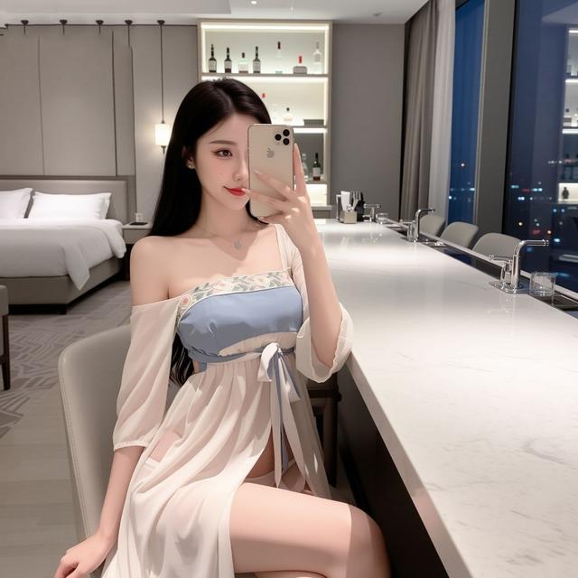Váy cosplay cổ trang trung hoa voan xuyên thấu quyến rũ dịu dàng đồ ngủ hanfu xẻ tà gợi cảm thanh lịch  N382