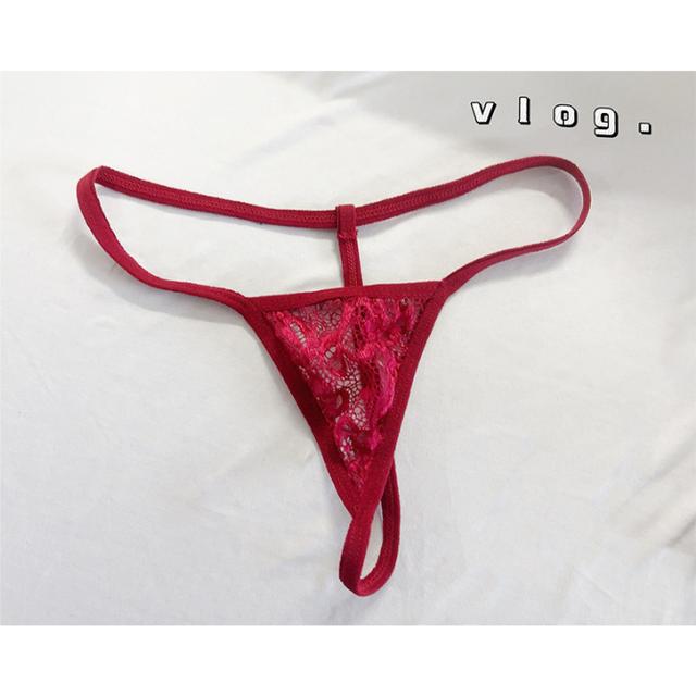 Quần lót lọt khe ren mỏng xuyến thấu sexy gợi cảm quan chip nữ phối nơ hoa xẻ đáy 5 màu quyến rũ  T352  HCM