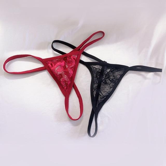 Quần lót lọt khe ren mỏng xuyến thấu sexy gợi cảm quan chip nữ phối nơ hoa xẻ đáy 5 màu quyến rũ  T352  HCM