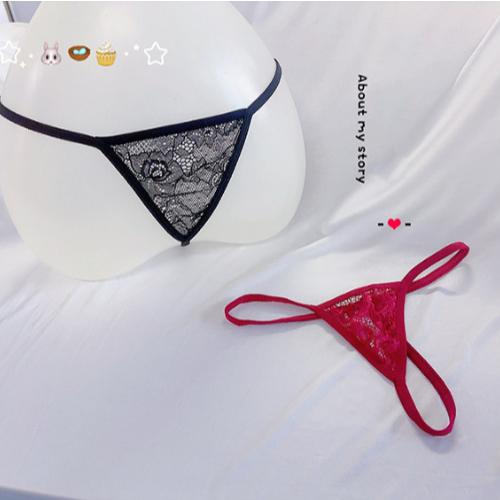 Quần lót lọt khe ren mỏng xuyến thấu sexy gợi cảm quan chip nữ phối nơ hoa xẻ đáy 5 màu quyến rũ  T352  HCM
