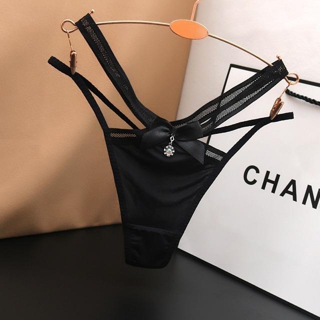 Quần lót lọt khe nữ cạp chéo sexy quyến rũ quan chip dây đính nơ xinh xắn gợi cảm  T342