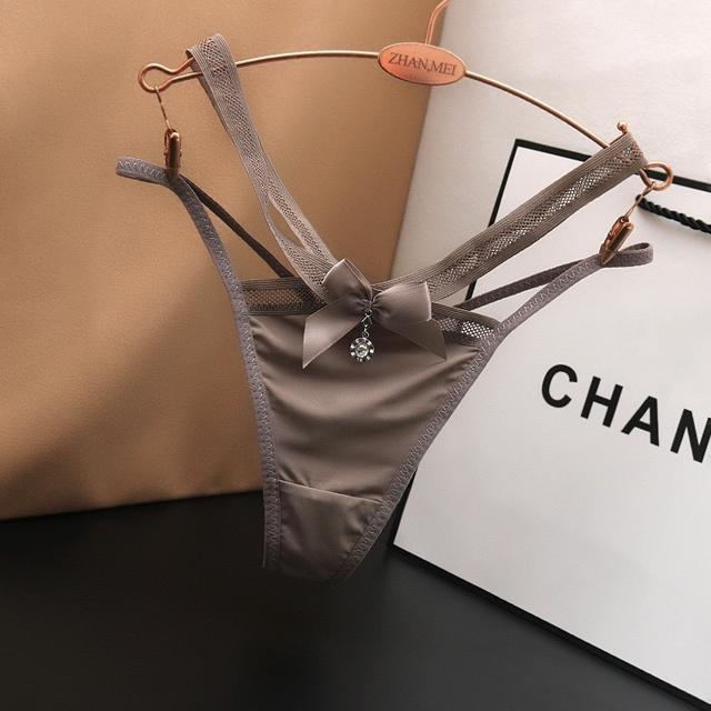 Quần lót lọt khe nữ cạp chéo sexy quyến rũ quan chip dây đính nơ xinh xắn gợi cảm  T342