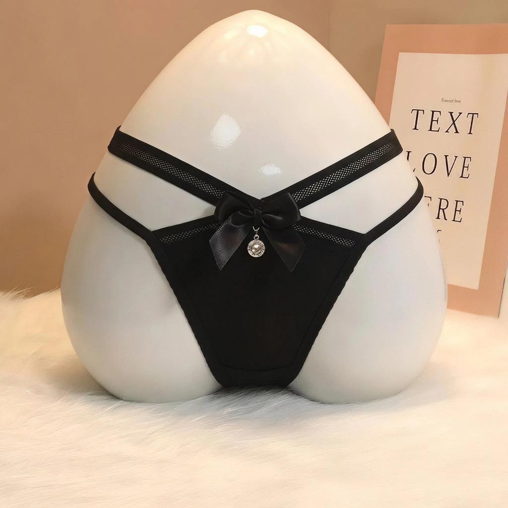 Quần lót lọt khe nữ cạp chéo sexy quyến rũ quan chip dây đính nơ xinh xắn gợi cảm  T342