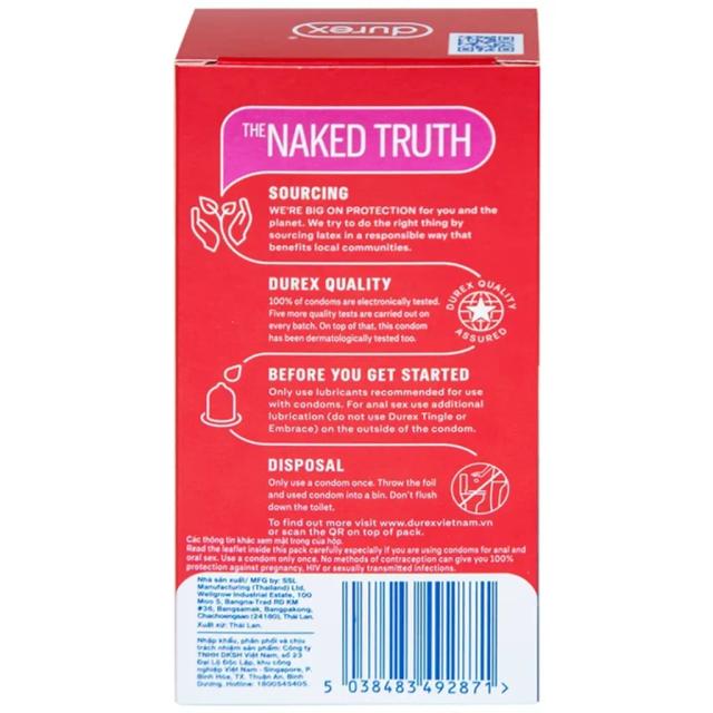 Bao cao su Durex Fetherlite Ultima siêu mỏng dùng tránh thai và các bệnh lây nhiễm (12 cái)
