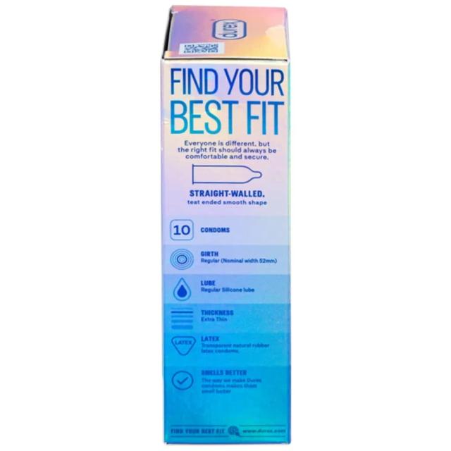 Bao cao su Durex Invisible Extra Thin Extra Sensitive siêu mỏng, vừa vặn và ôm sát (10 cái)