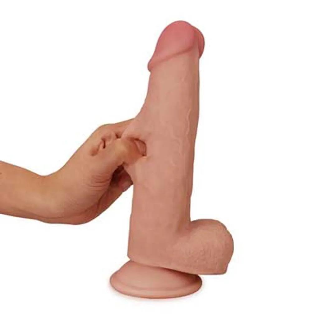 Dương Vật Cao Cấp Dính Tường Siêu Mềm Lovetoy Sliding Skin Dong 7.0