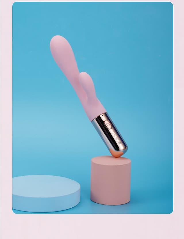 Đồ chơi rung sưởi ấm cơ thể, máy mát - xa rung hai đầu, tần số rung thay đổi, máy thủ dâm im lặng