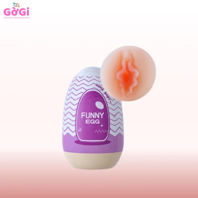 Âm đạo giả hình quả trứng Funny Tím Mini