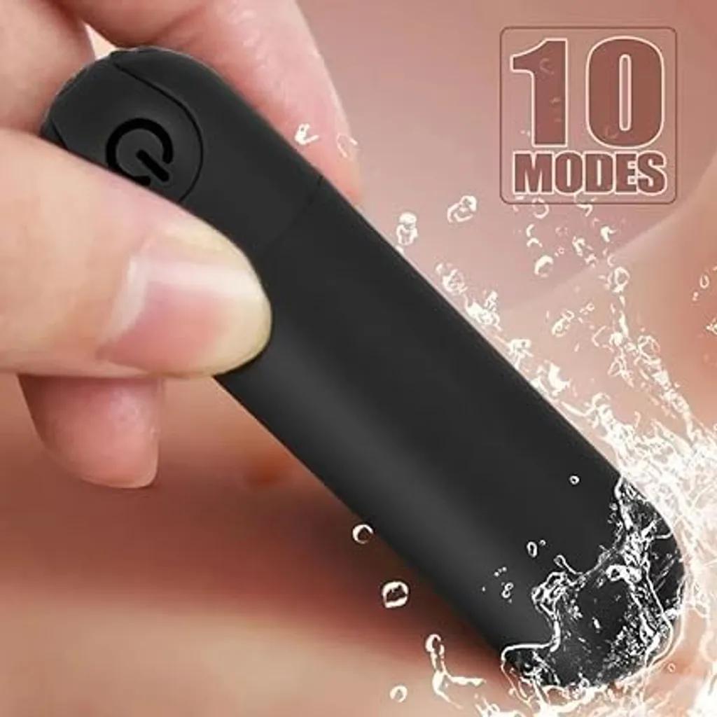 Trứng rung mini ngụy trang hình viên đạn màu đen