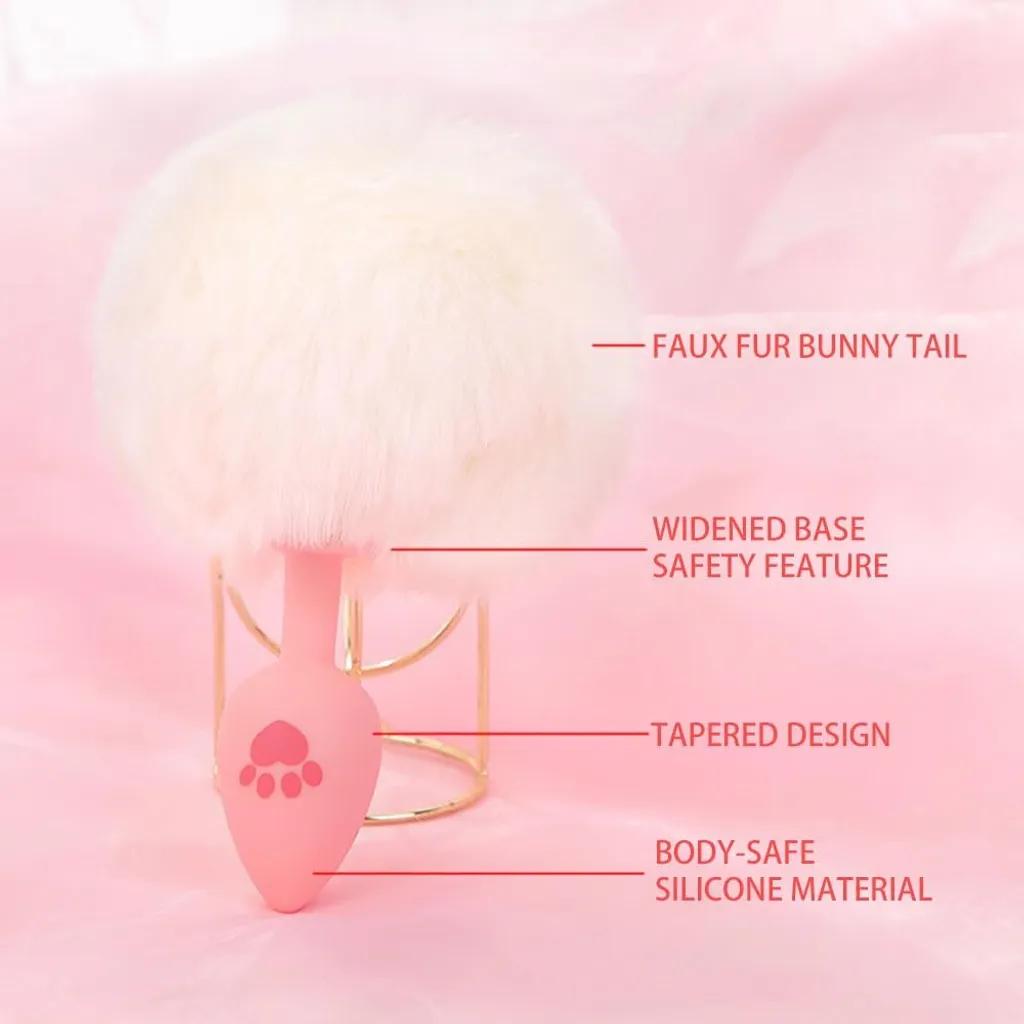 Đuôi Thỏ Cosplay Silicone Trắng Cute
