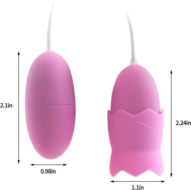 Trứng Rung Kép USB: Rung Lưỡi Âm Vật + Trứng Rung Đa Tần Số (Có Dây)