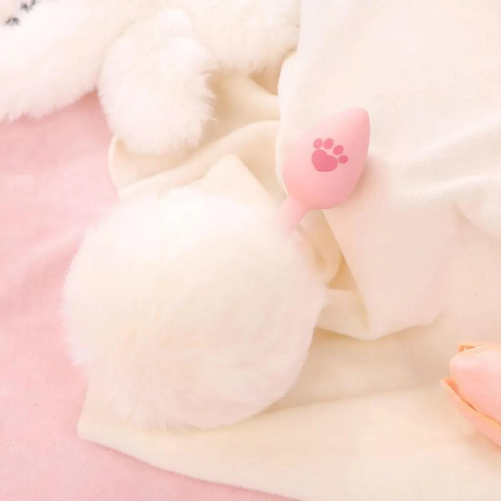 Đuôi Thỏ Cosplay Silicone Trắng Cute